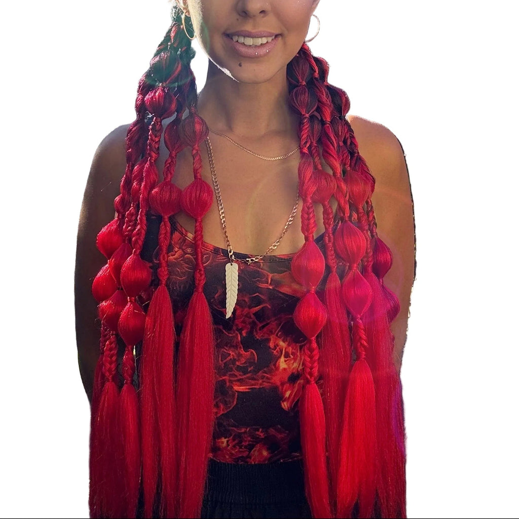 Black widow - Black/colour ombre 'RAVE BRAIDS' set  image 1