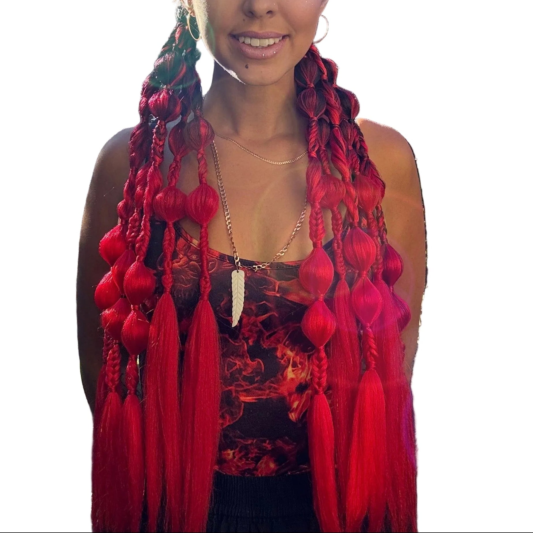 Black widow - Black/colour ombre 'RAVE BRAIDS' set  image 1