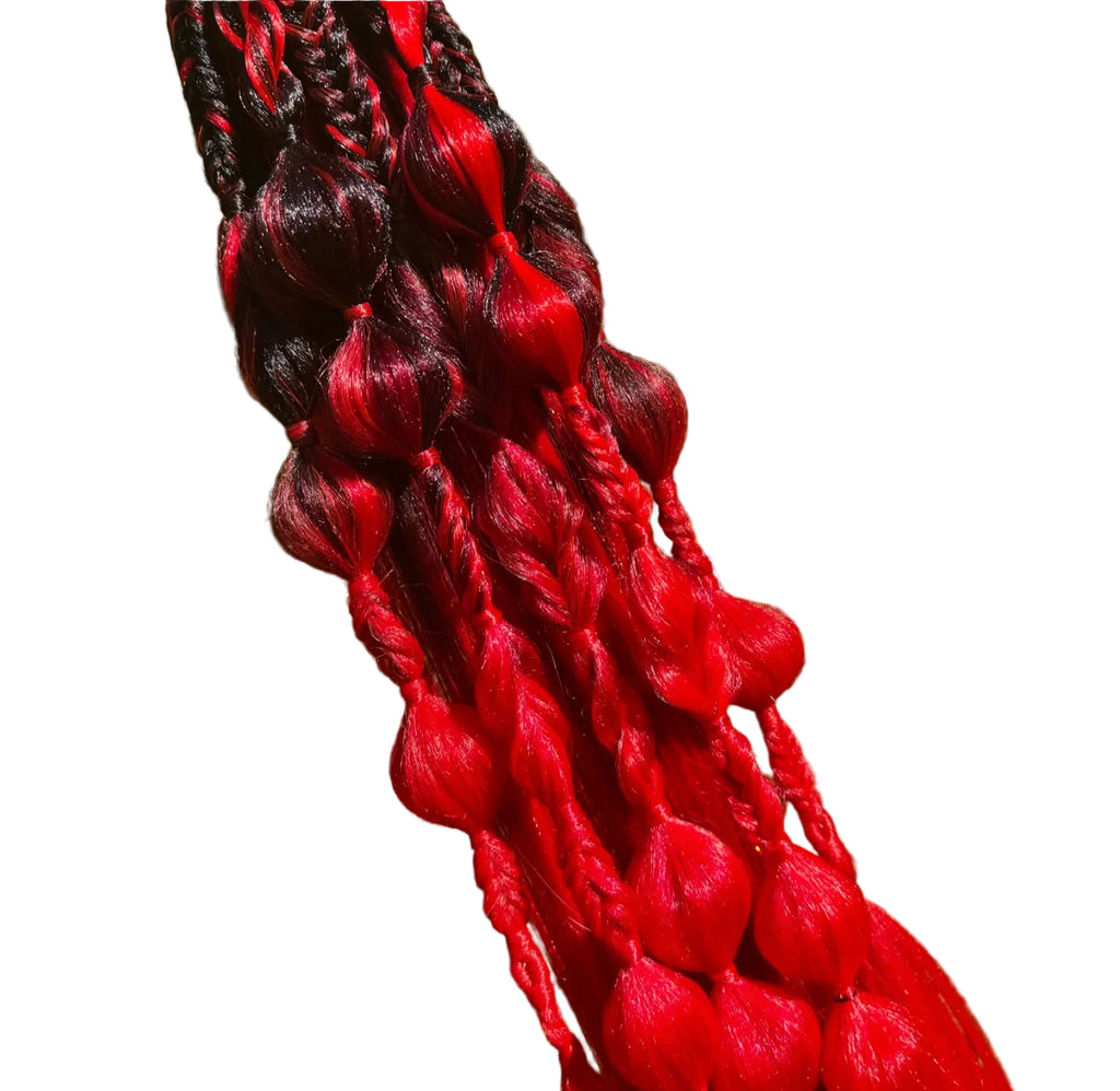 Black widow - Black/colour ombre 'RAVE BRAIDS' set  image 0