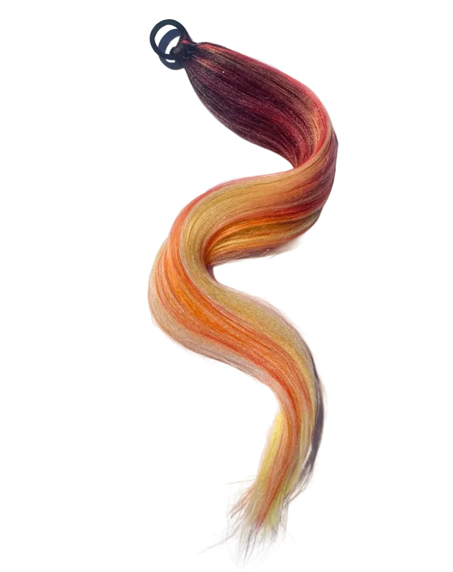 Small rave-tale Synthetic Ponytail extension - Black base