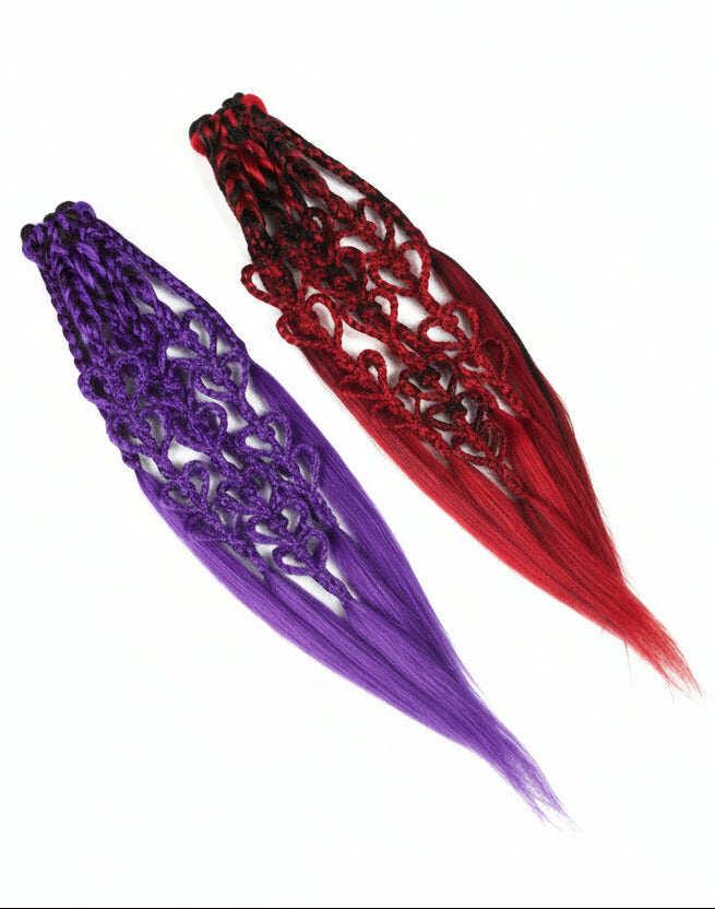 ♥️🃏 Queen of hearts - Festival Rave Braid | Large Single