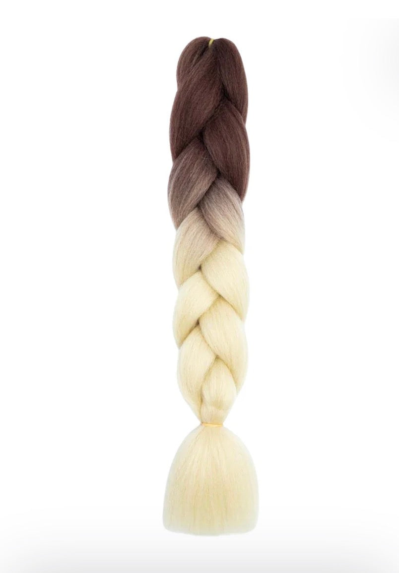 24″ Synthetic Braiding Hair Extensions – 100 g Jumbo Synthetic Braids - ombre 2tone