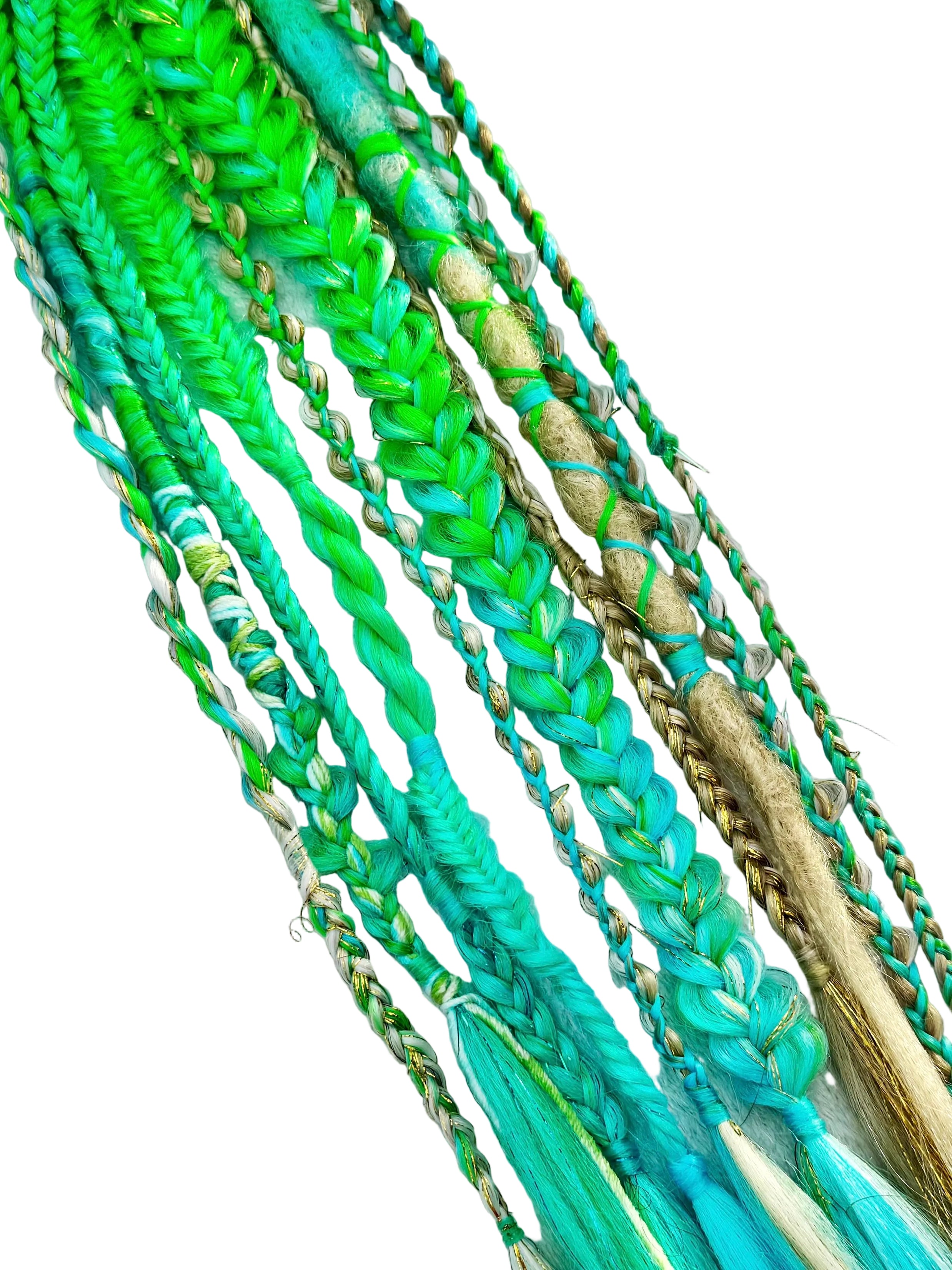 Earth Angel - Boho x festival - 10 strand tie in & clip-in hair extension  image 1