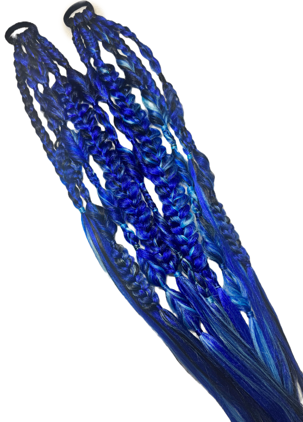 Midnight mixed braids- Single rave braid image 1
