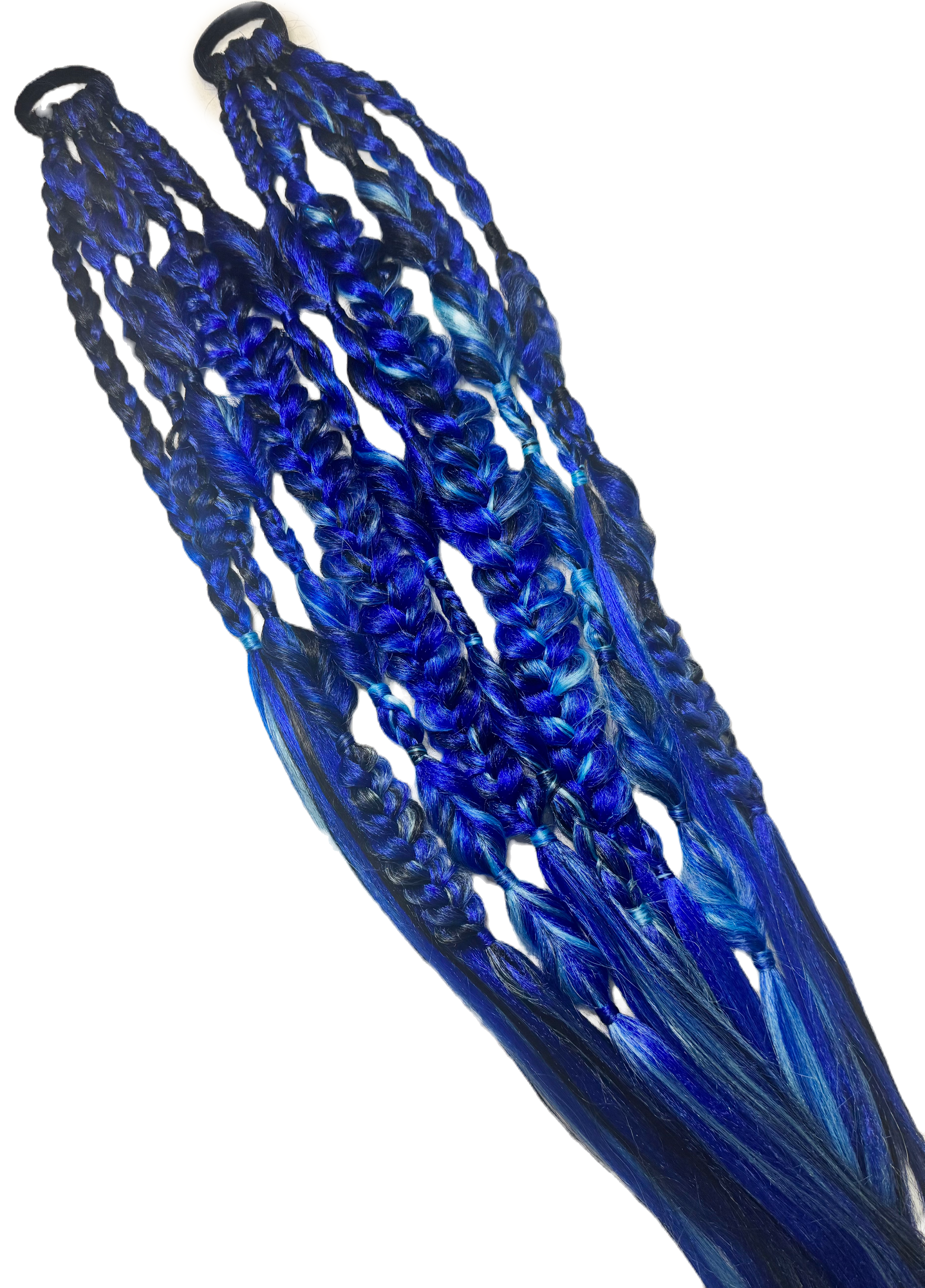 Midnight mixed braids- Single rave braid image 1