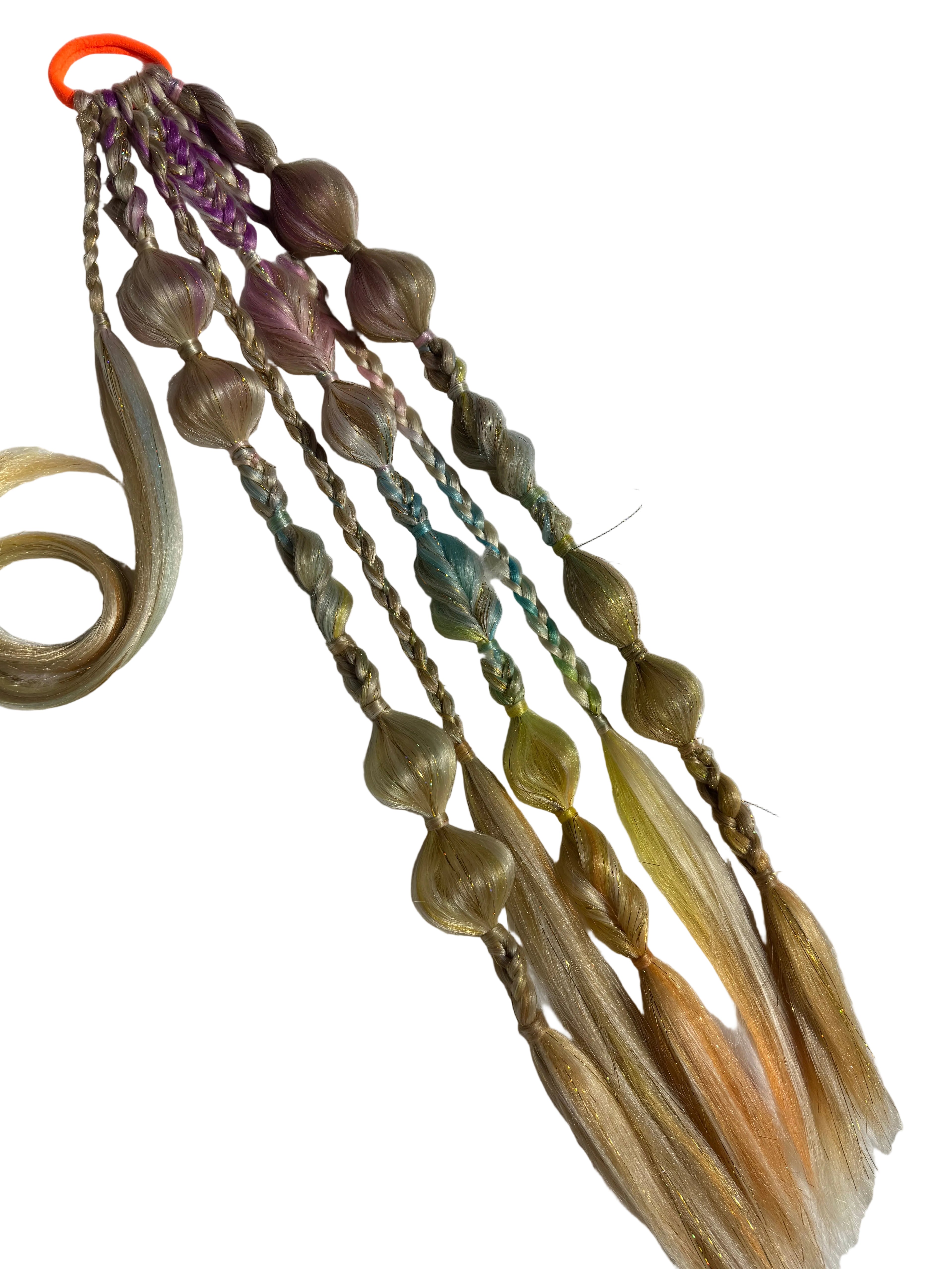 Festival styled mixed rave braids - Single