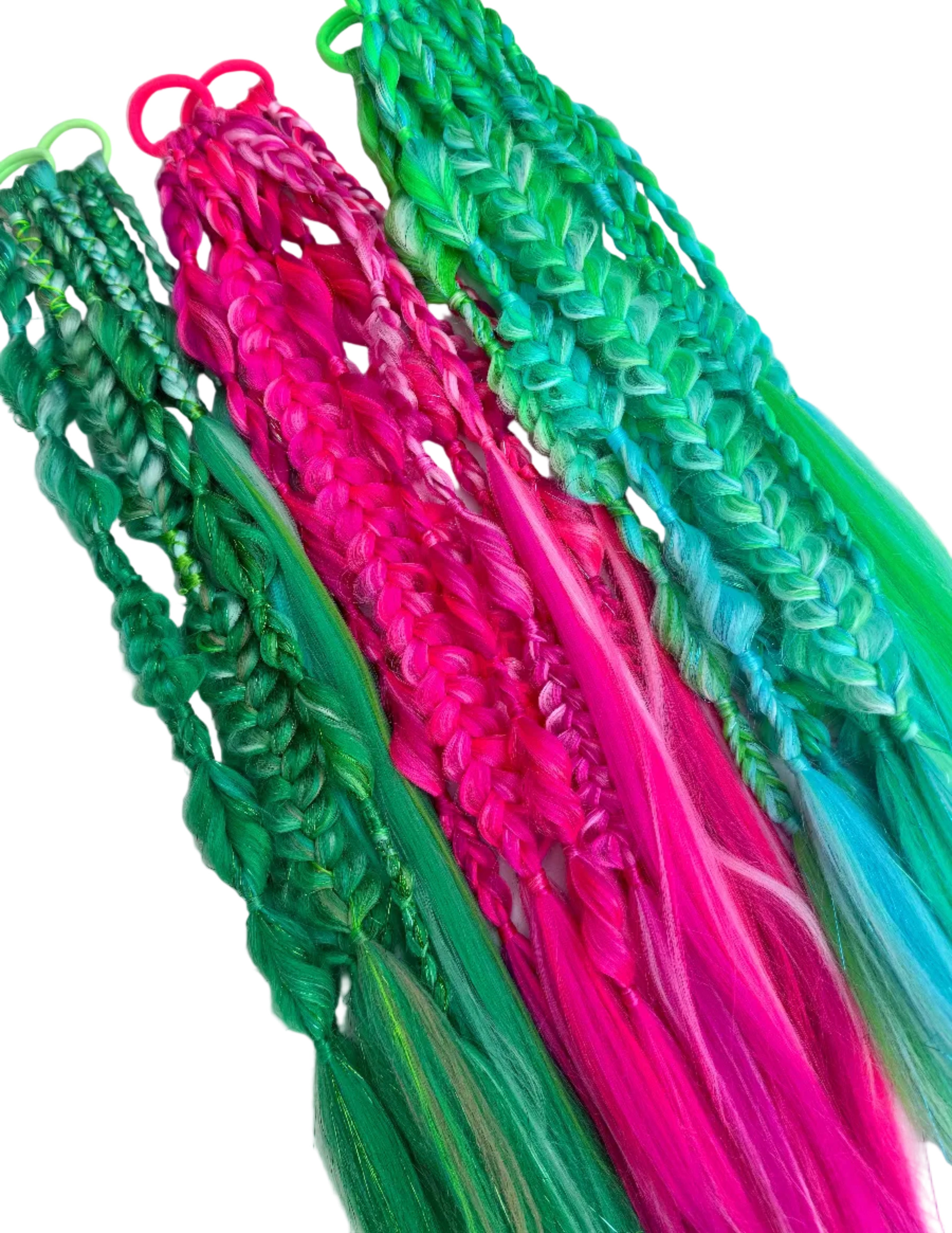 Festival styled mixed braids - Rave braid set