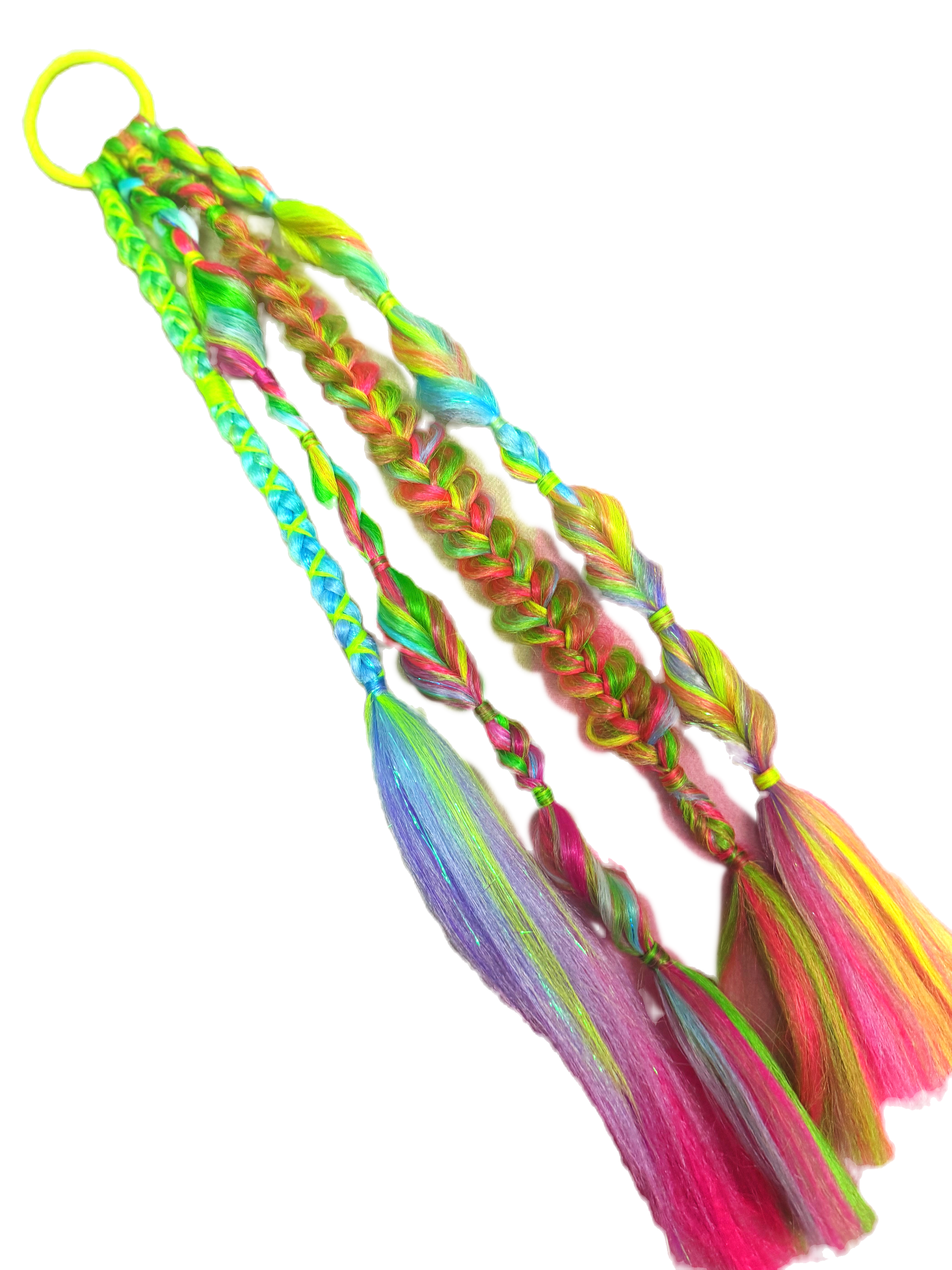 Mini raver - Mixed braids ponytail extension image 0