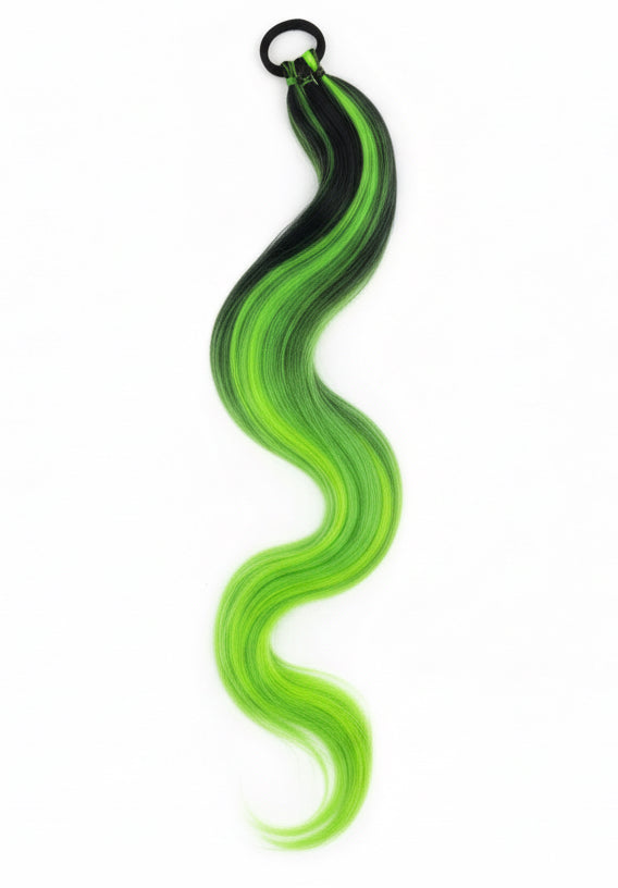 Small rave-tale Synthetic Ponytail extension - Black base