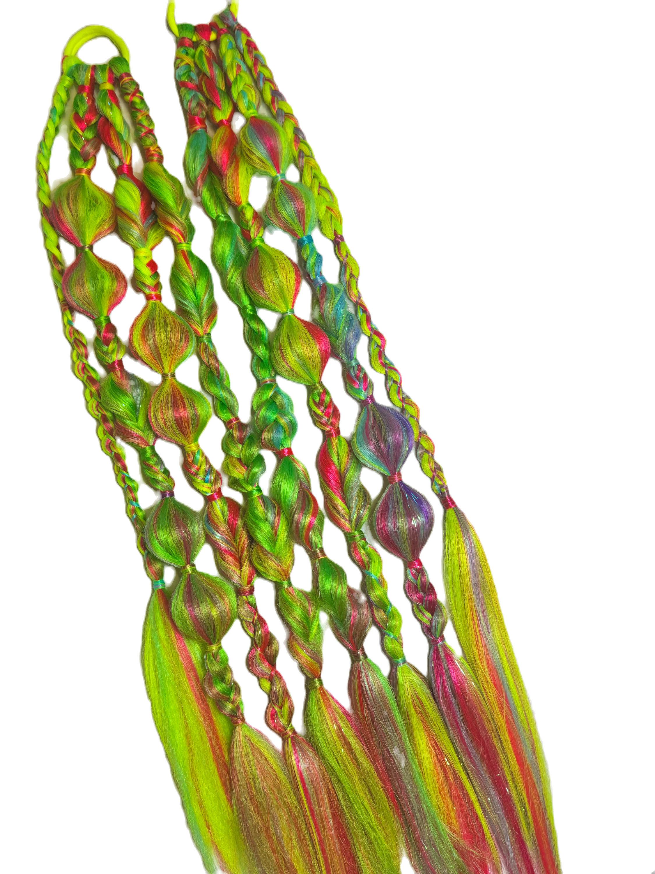 Mixed Bubble + Braid rave braid - Set image 6