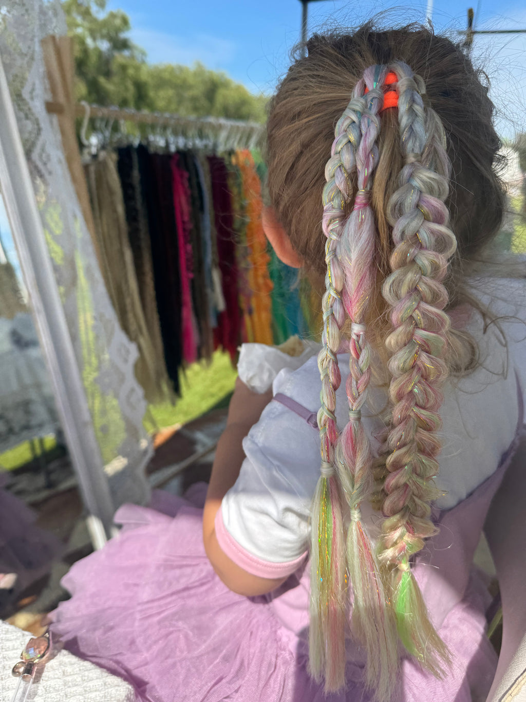 Baby raver ponytail extension 🌈✨ Fairydust