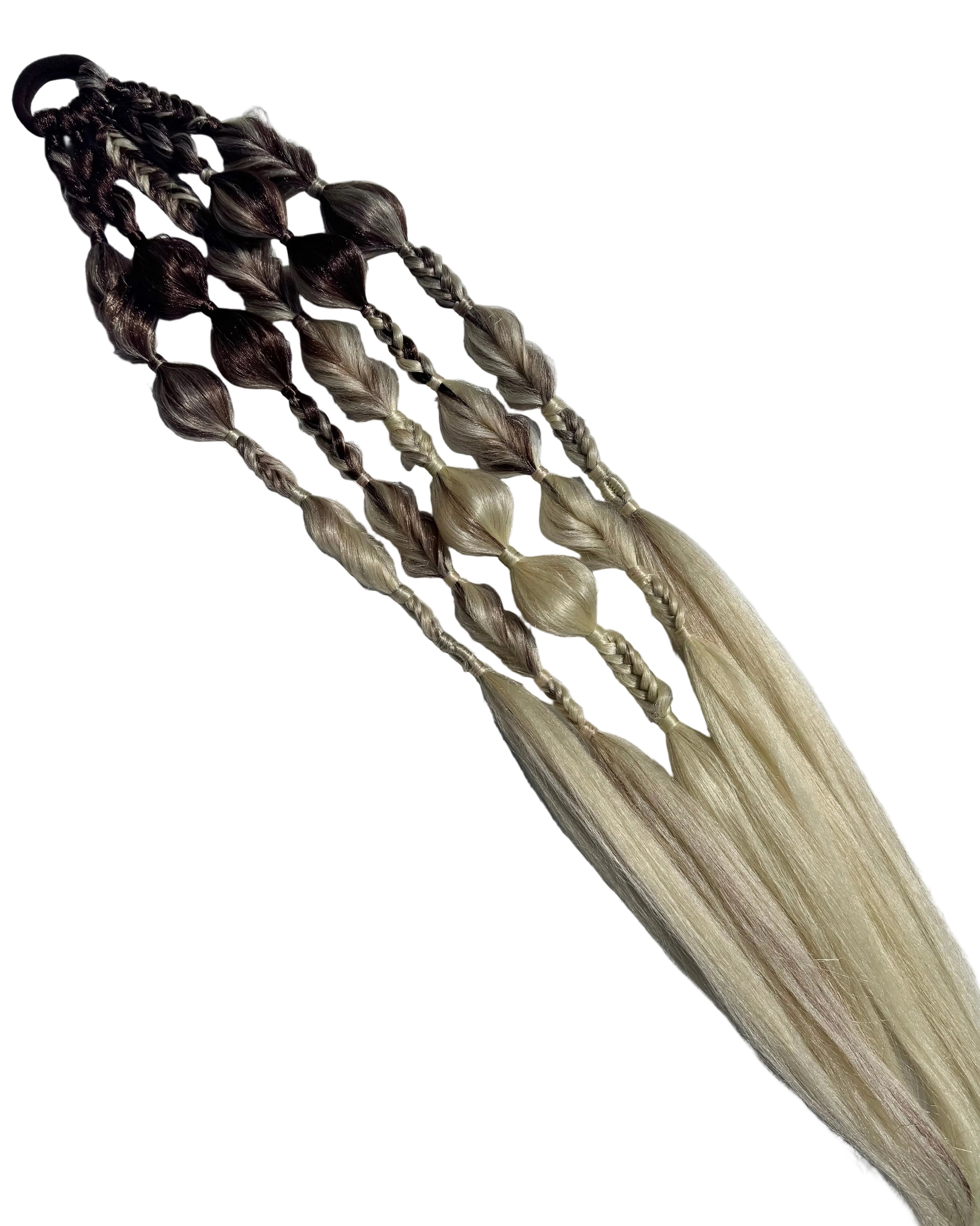 🤎✨ Festival Rave Braid – Brown to Blonde Ombré | Large Single Braid ✨🤍