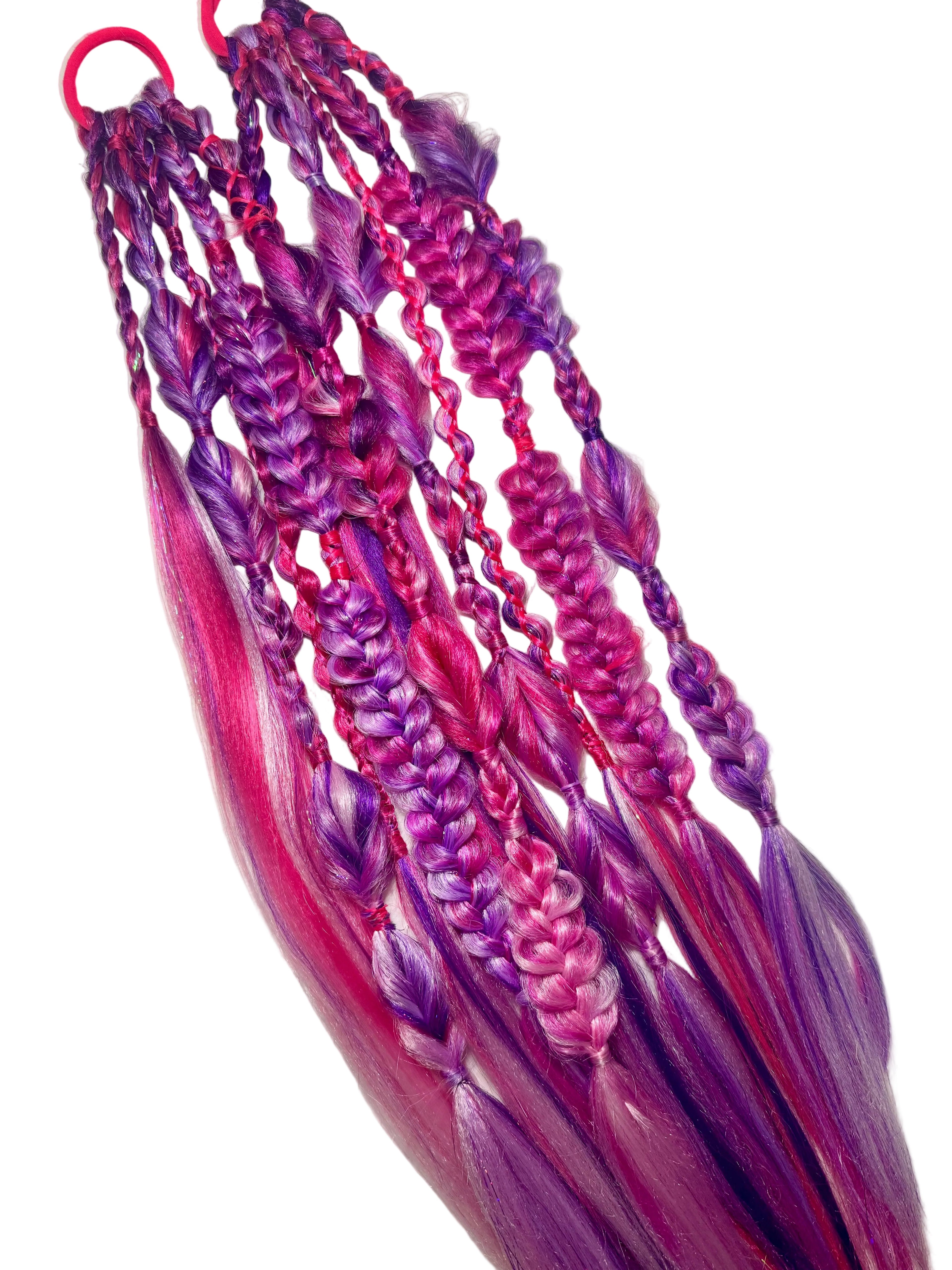 Festival styled mixed braids - Rave braid set