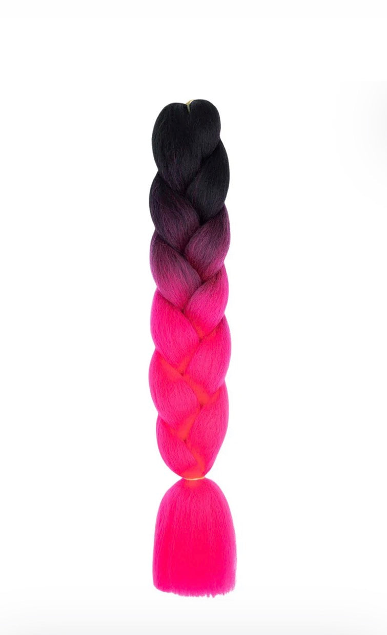 24″ Synthetic Braiding Hair Extensions – 100 g Jumbo Synthetic Braids - ombre 2tone