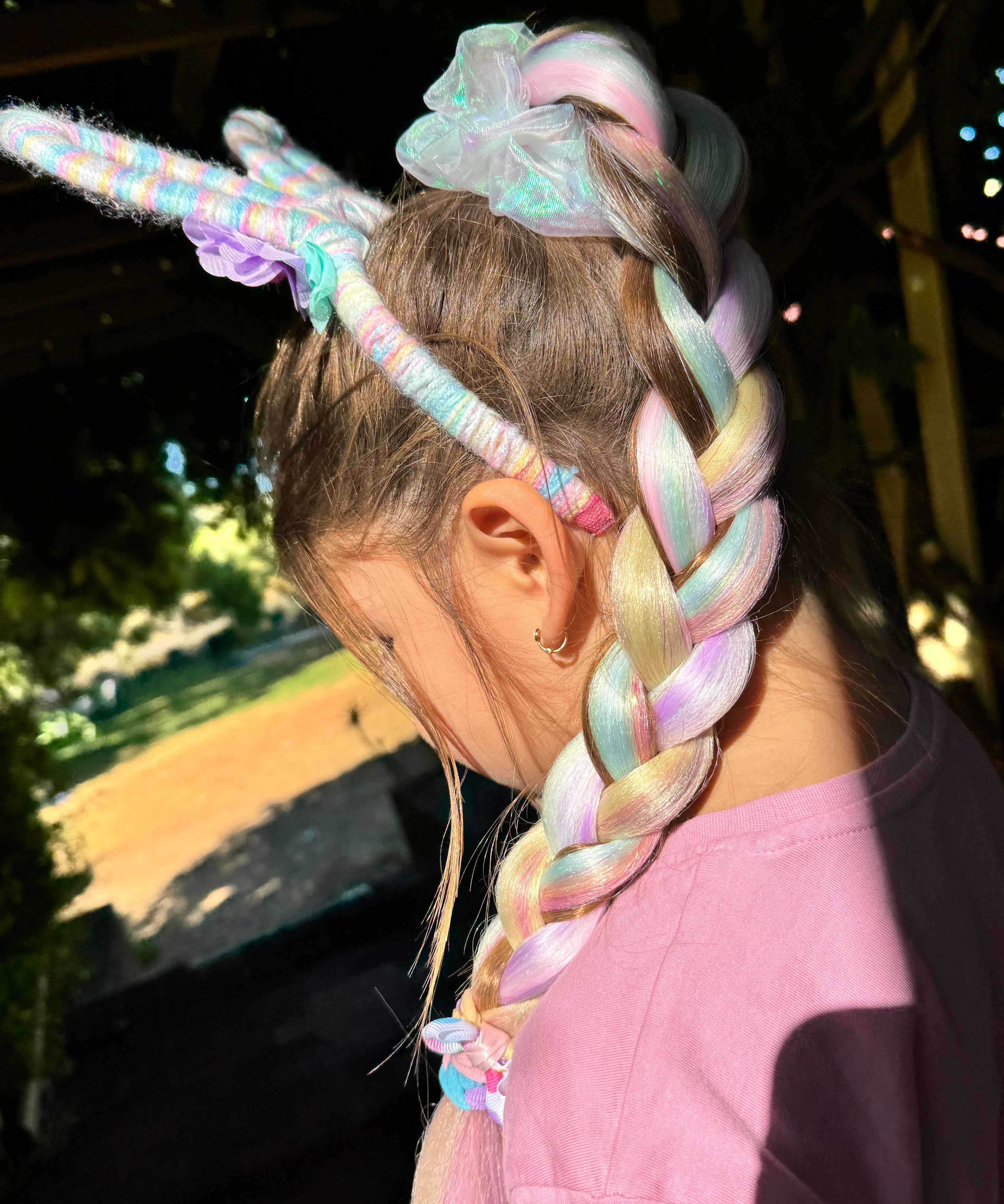 Small rave-tale Synthetic Ponytail extension - Easter collection