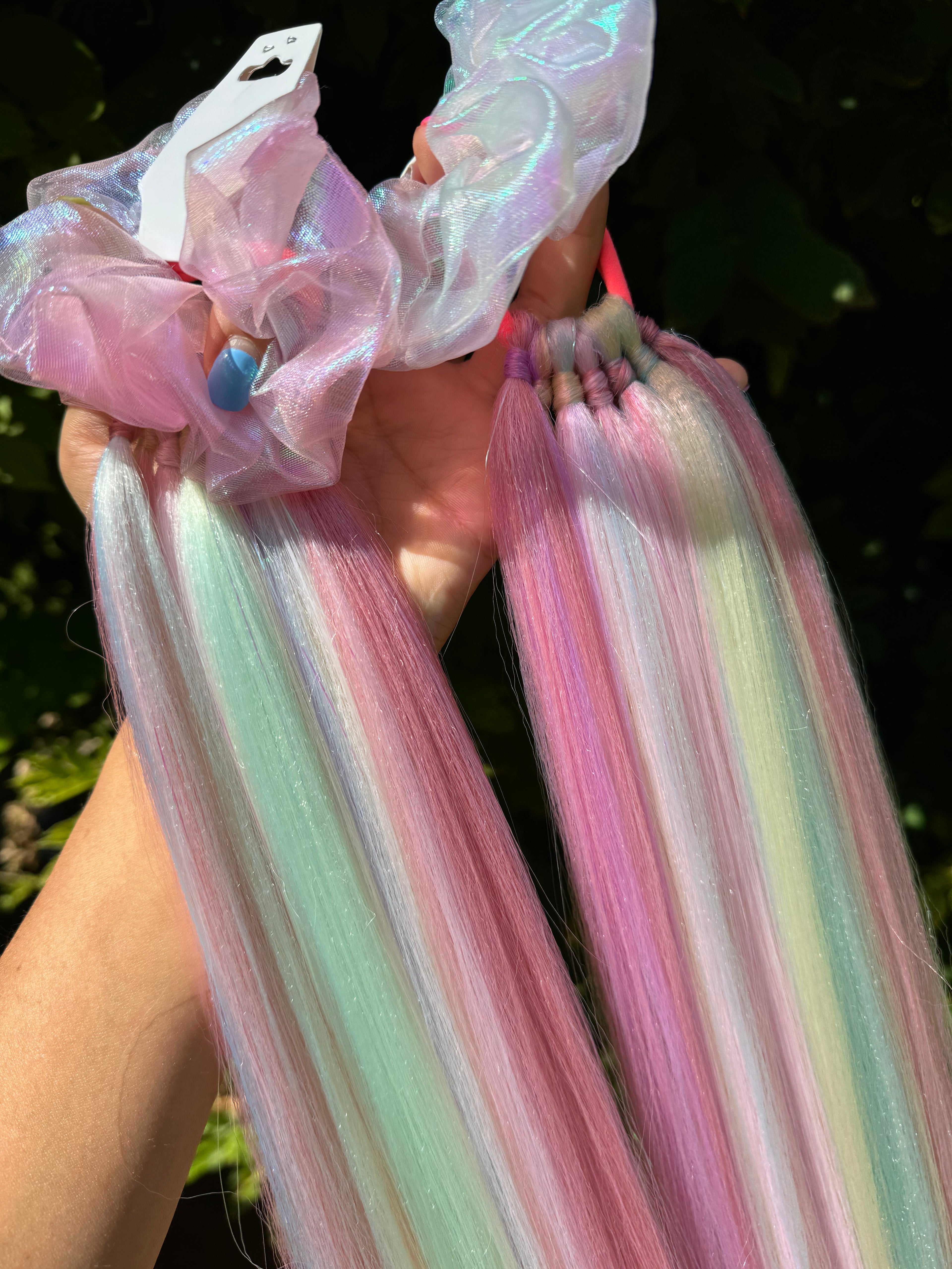 Small rave-tale Synthetic Ponytail extension - Easter collection