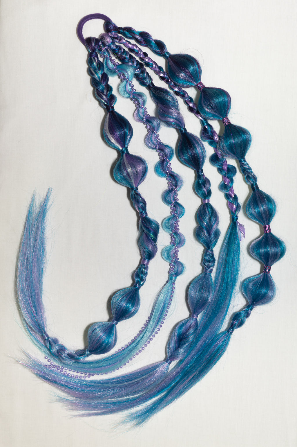 Festival Mixed Bubble & Braid ponytail extension 🔥✨Mermaid