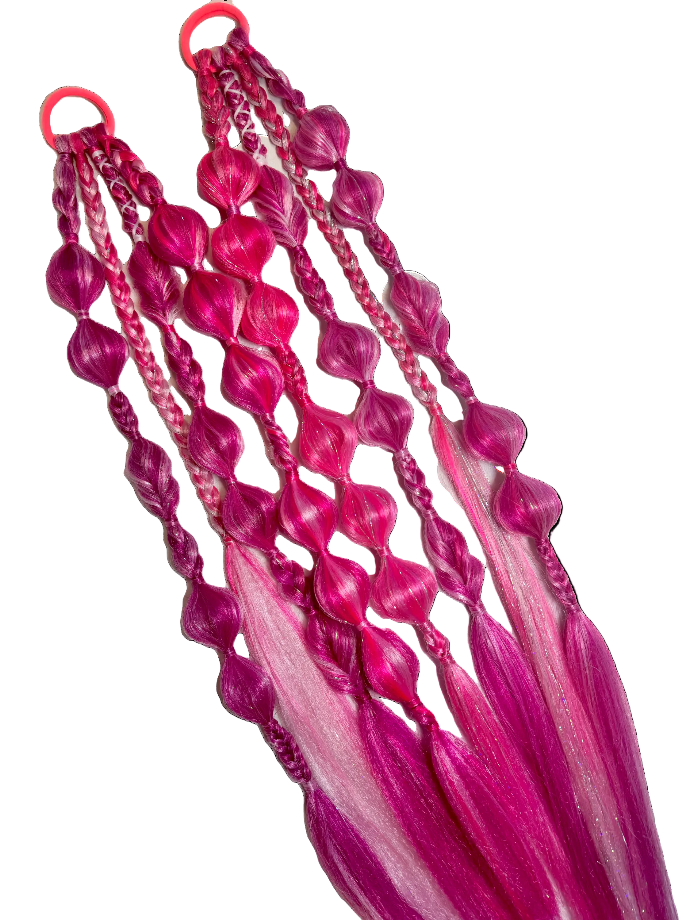 Mixed Bubble + Braid rave braid - Set image 0