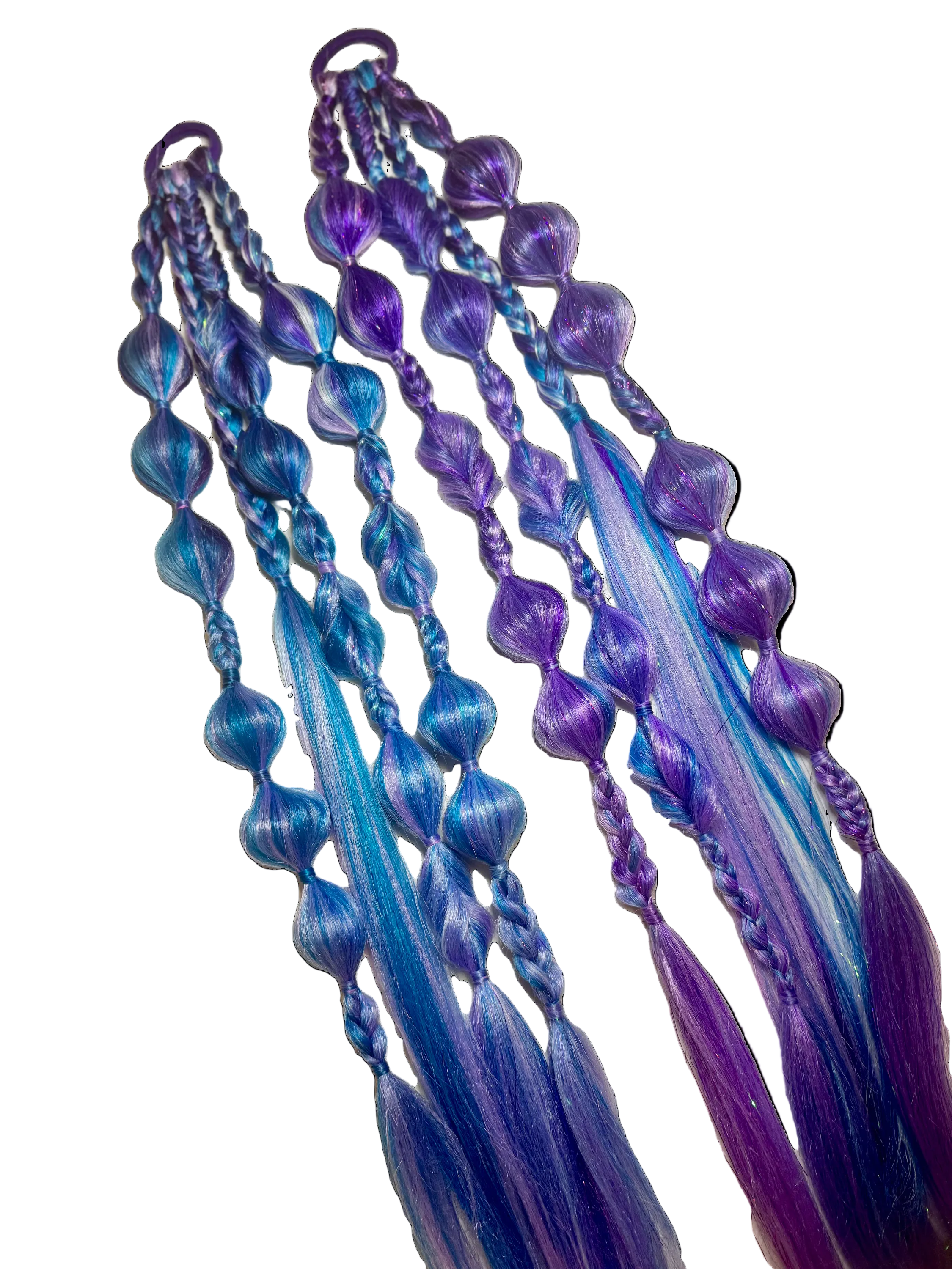 Mixed Bubble + Braid rave braid - Set image 1