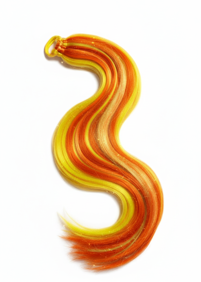 Large Synthetic Ponytail extension - Citrus Fusion
