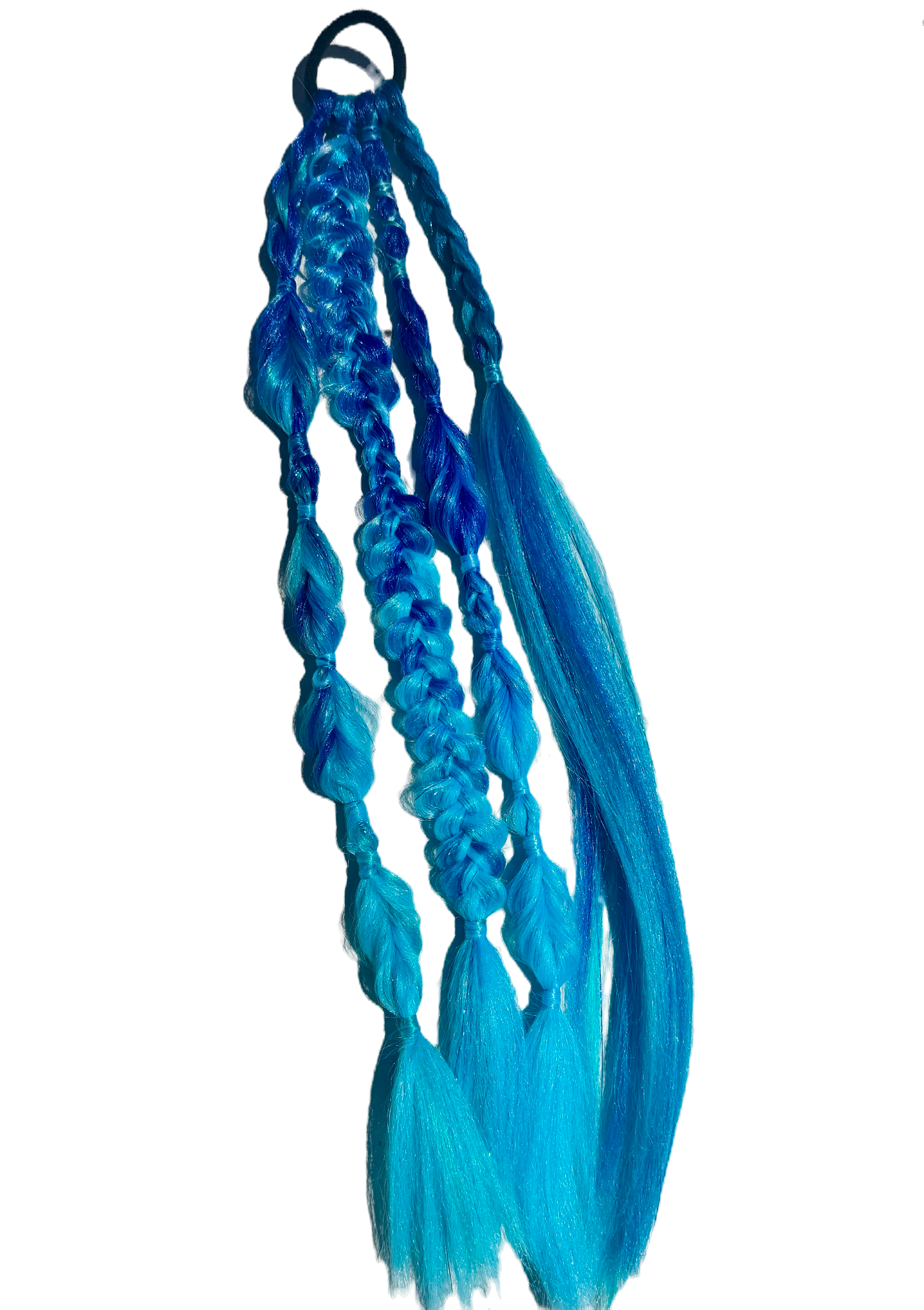 Mini raver - Mixed braids ponytail extension image 2