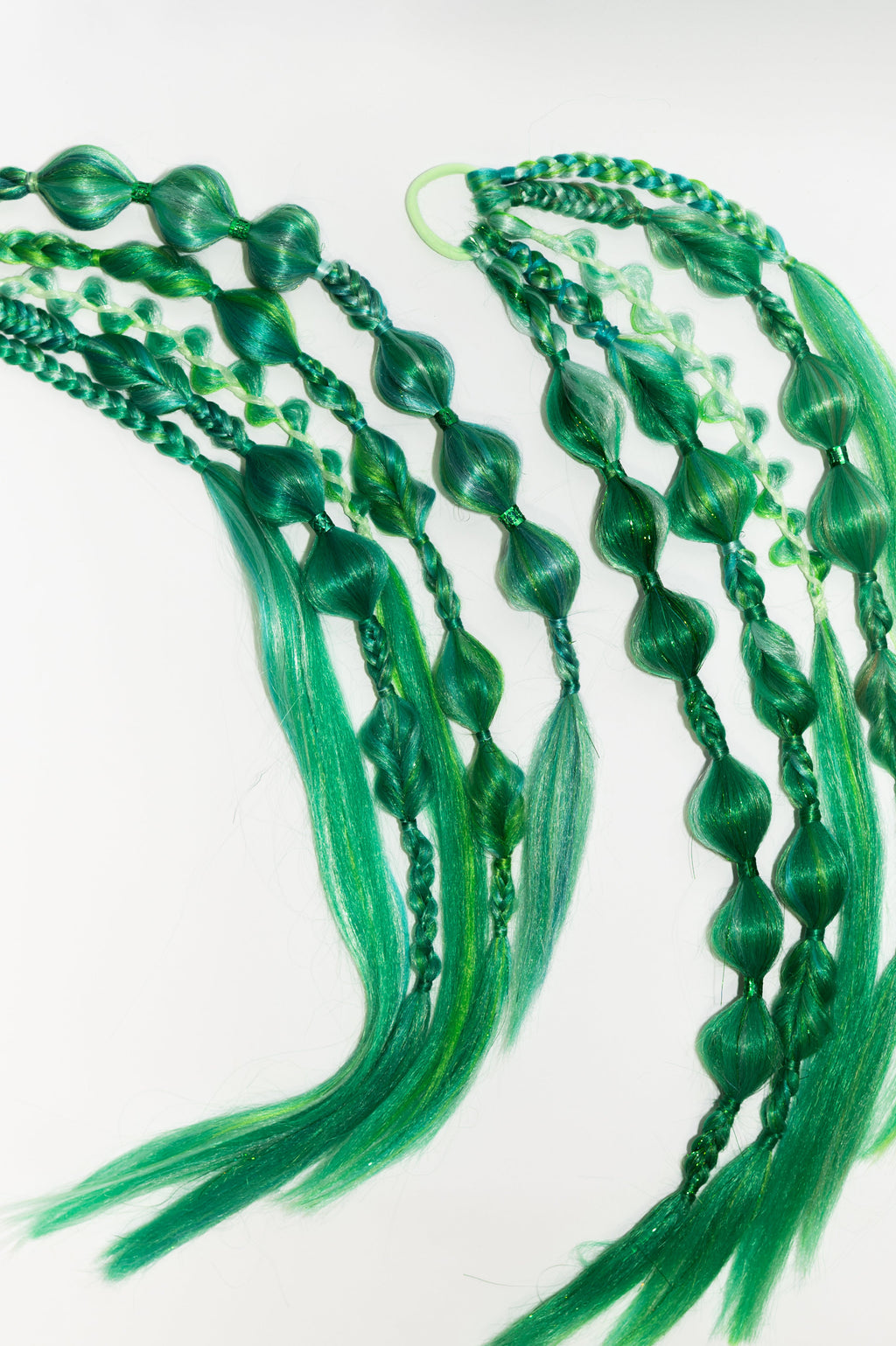 Festival Bubble & Braid ponytail extension - Forrest fae🔥✨